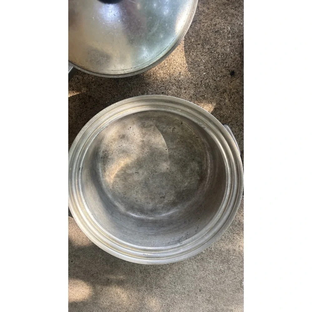 VTG Kitchen Craft Aluminum Cookware Lot Of 12 Including Lids Double Broiler Pots